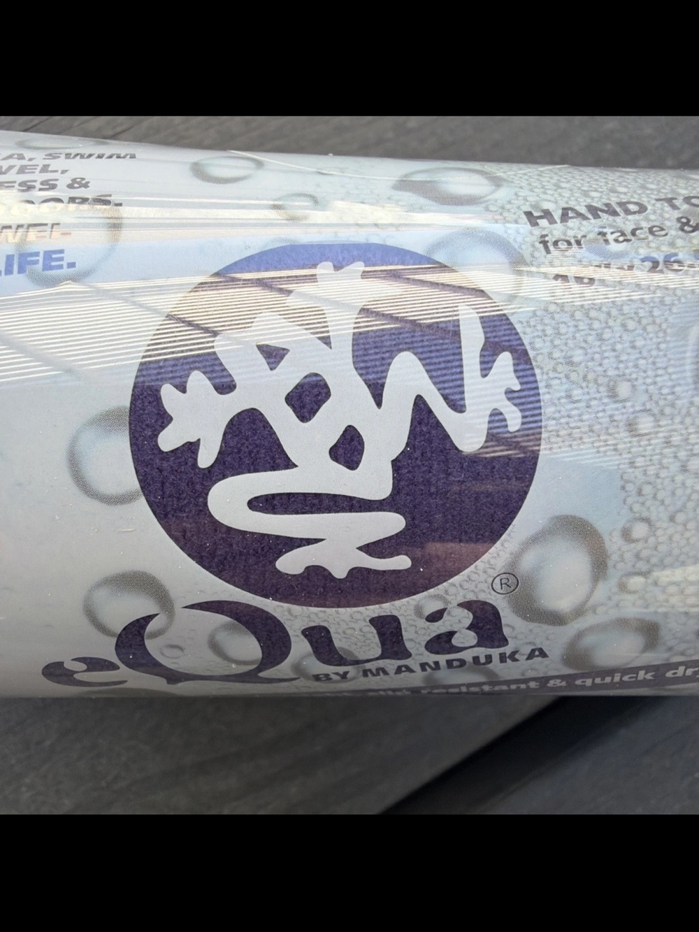 Manduka eQua Yoga Hand Towel Purple Microfiber 16x26.5" Sweat Activated New - Picture 5 of 7